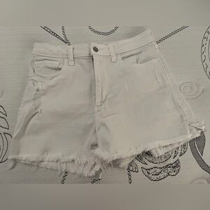 Hollister High Waisted White Denim Shorts